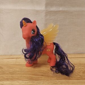 Gi-Go Pony 5 Inches Tall 3-16-B1 Pink Unicorn w/ Purple Hair Crown Symbol Fakie